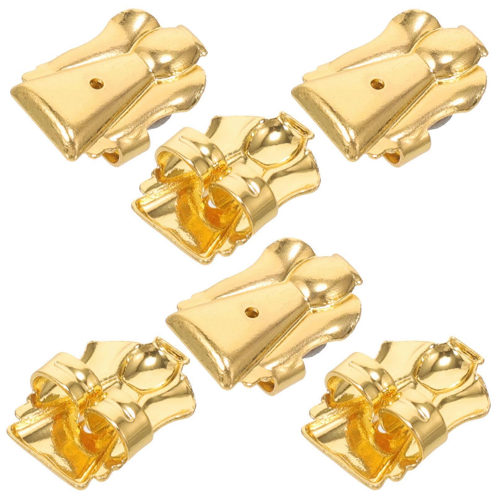 Holding Earrings Securely Decorative Earring Backs Copper Material Preventing Loss Various Occasions 6Pcs