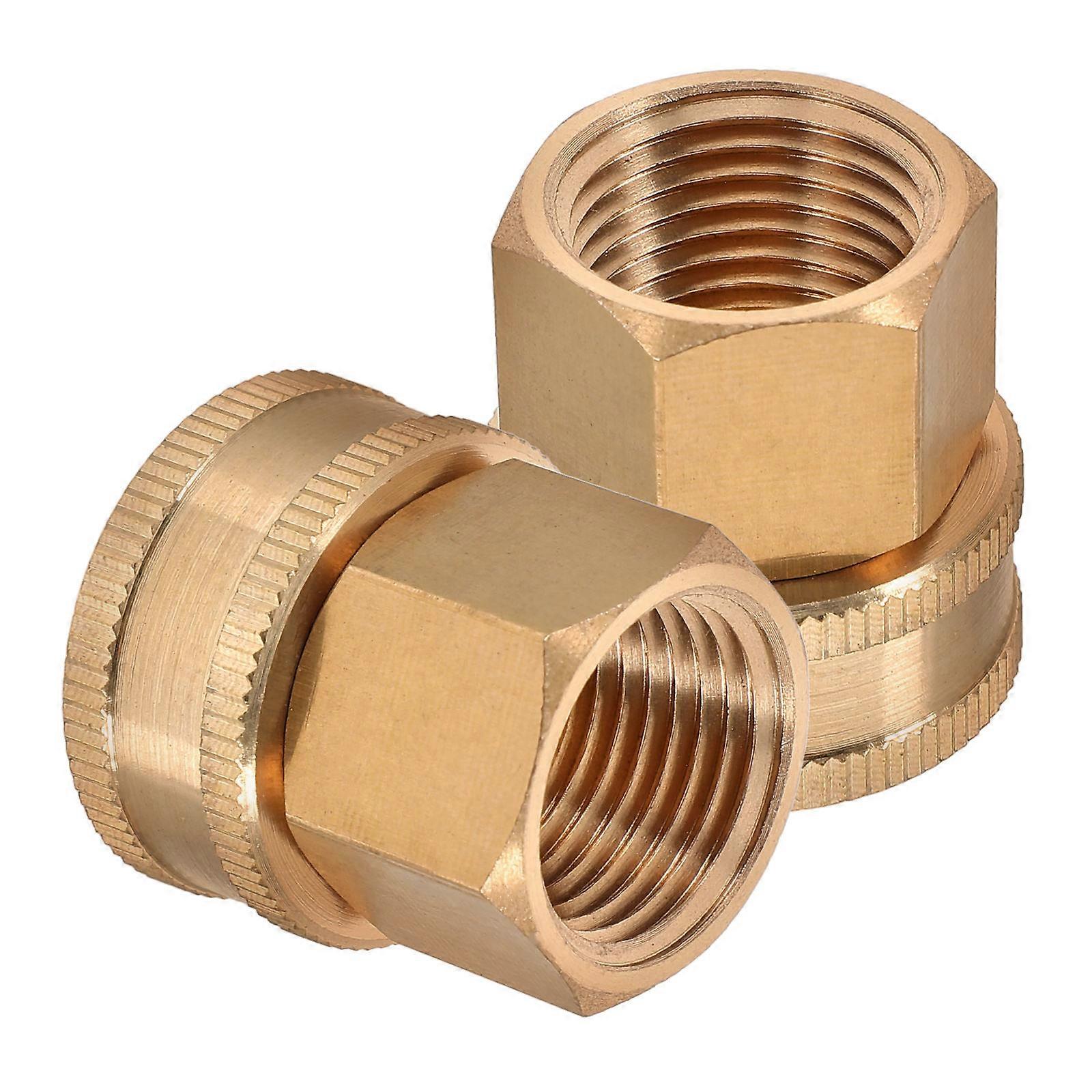 Garden Hose Repair Adapter with Brass Material for Longevity and Leak Proof Connections Golden 2 pcs