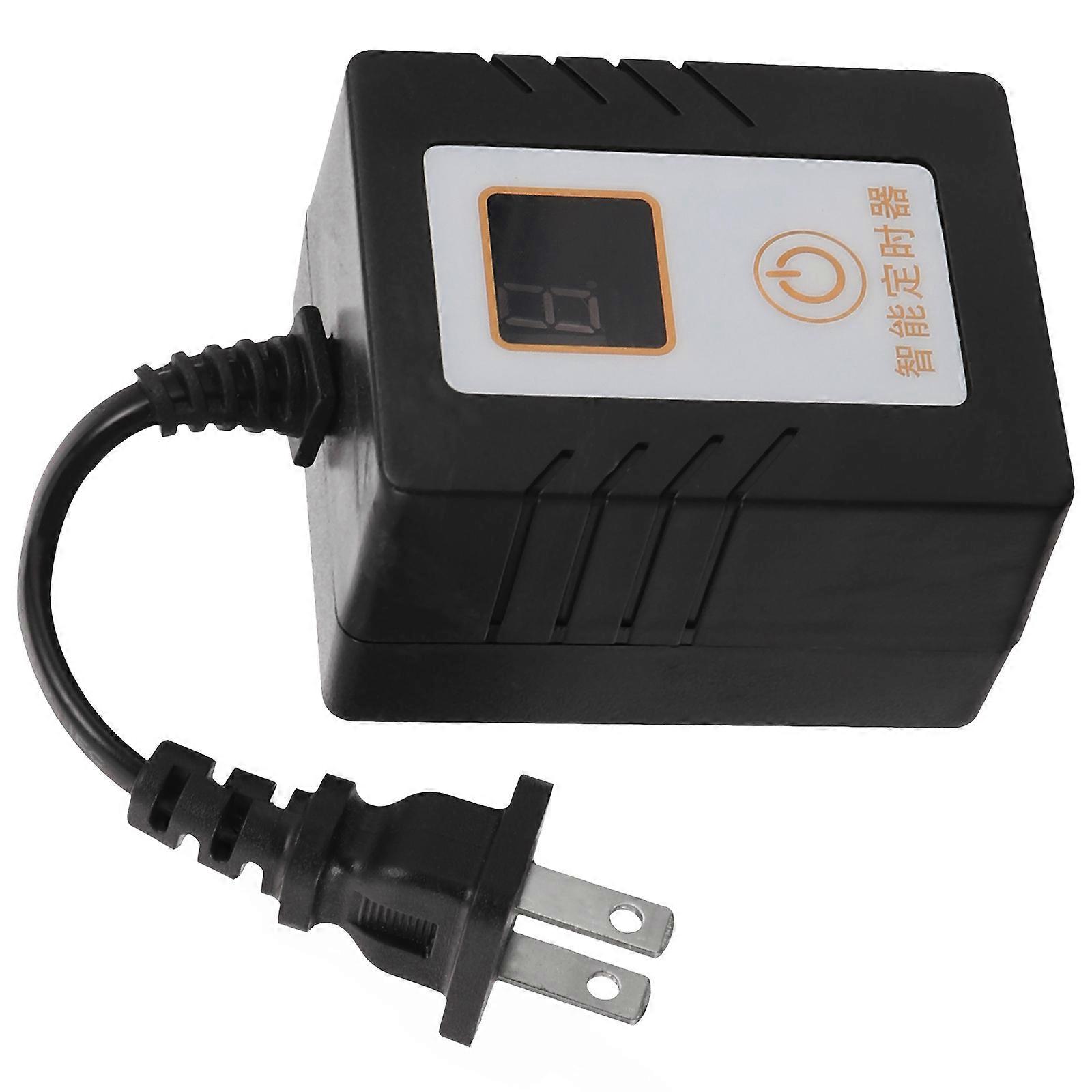 Aquarium Timer Outlet for Home Use Black Plastic Quiet Easy to Install Compact Design 70100V