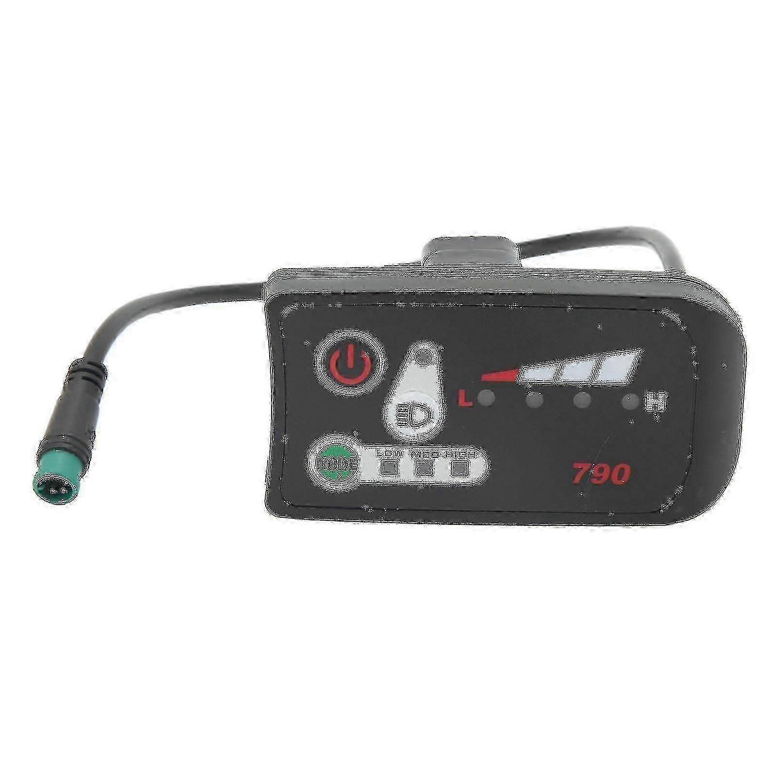 Elcykel Led Power Display Panel Modifieringsmätare Med Vattentät 5P Hanplugg För 22,2 mm Styre-ZZY