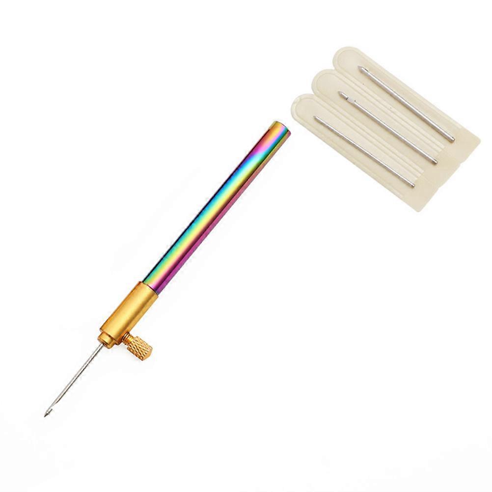 Embroidery Pen Punch Needle for Crafting Use Made of Aluminium Alloy Assorted Color Easy to Carry and Use