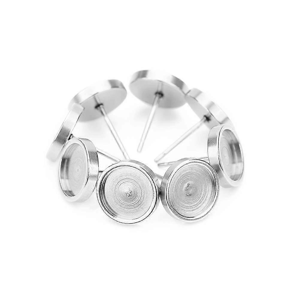 Earrings Simple Design For Casual Outfits 11Mm Needle Length Silver Durable 20Set