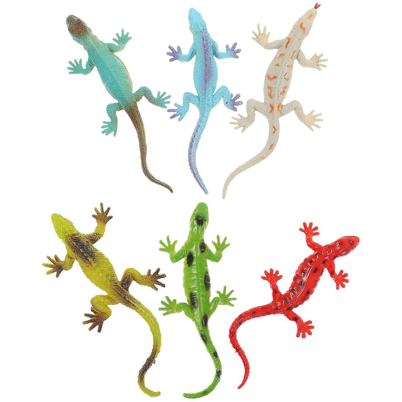 Simulation Lizard Figurines Decoration Prank Prop For Children 6Set Perfect For Party Supplies