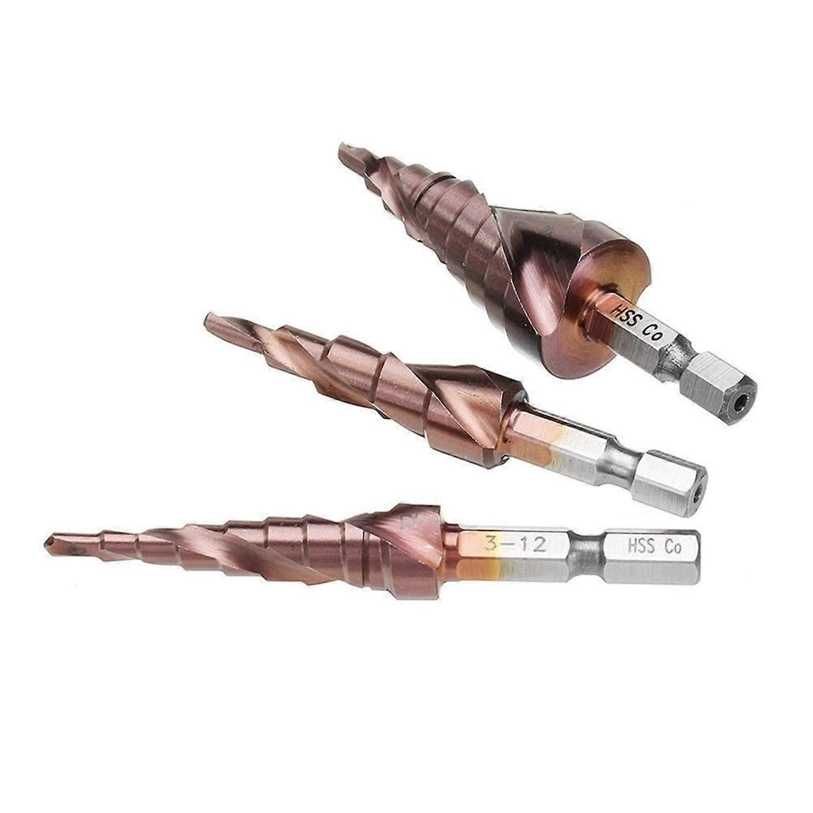 Industrial Drill Bit HSS M35 5% Cobalt Step Drill HSSCO  Speed Steel Cone Hex Shank