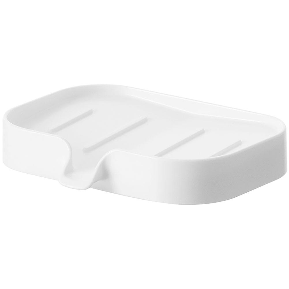 White ABS Soap Holder for Home Use and Easy to Clean with Water Filter Function 7.5 Inches