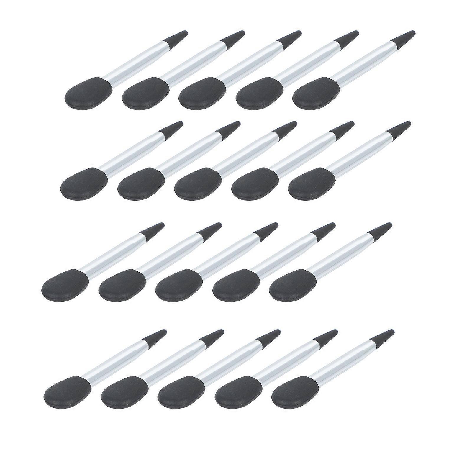 20Pcs Silicone Lip Brushes and Eyeshadow Applicators in Microphone Shape