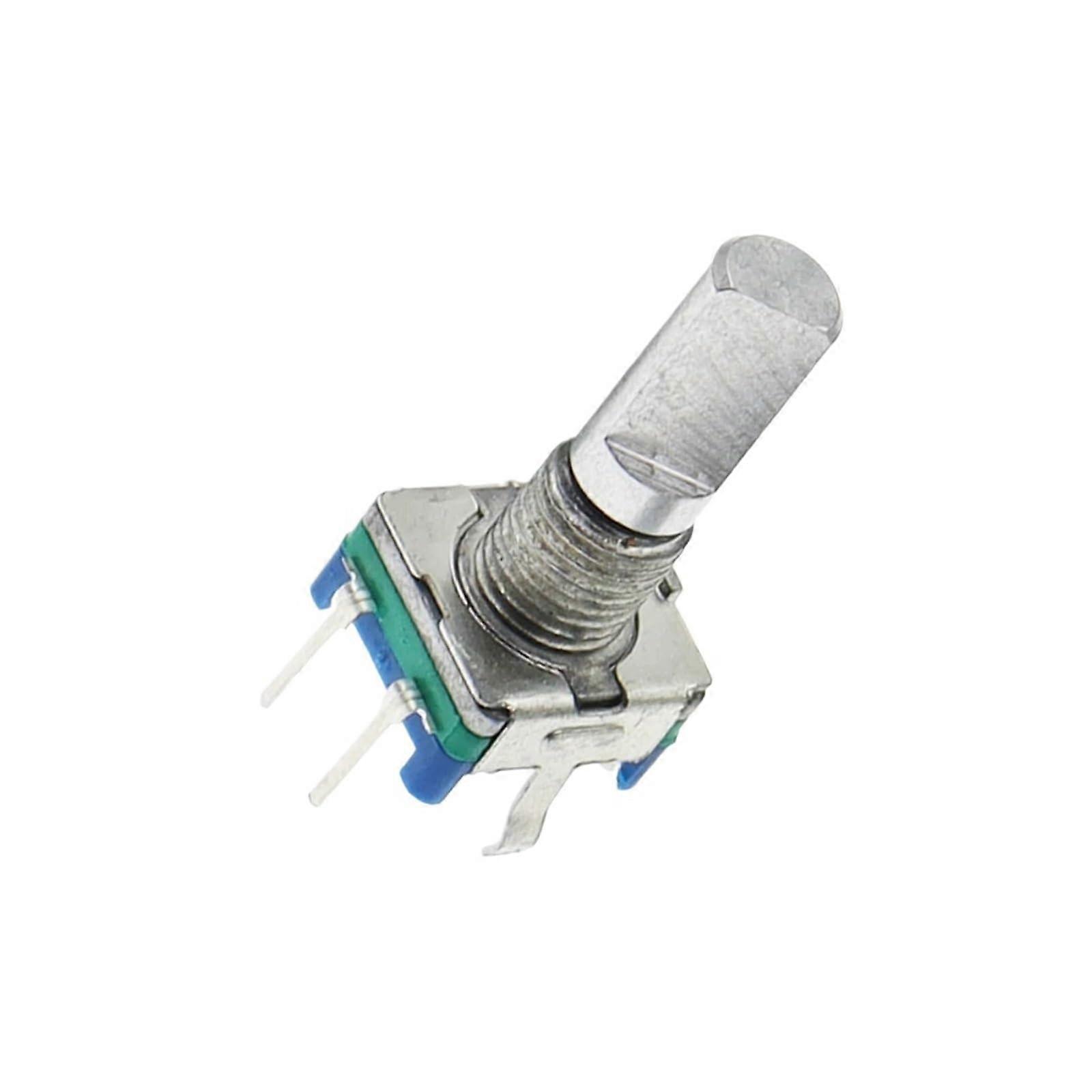 5 pieces/lot 20position 360degree rotary encoder EC11 with push button 5pin knob length 15/20MM with builtin push button switch (half shaft 20MM)