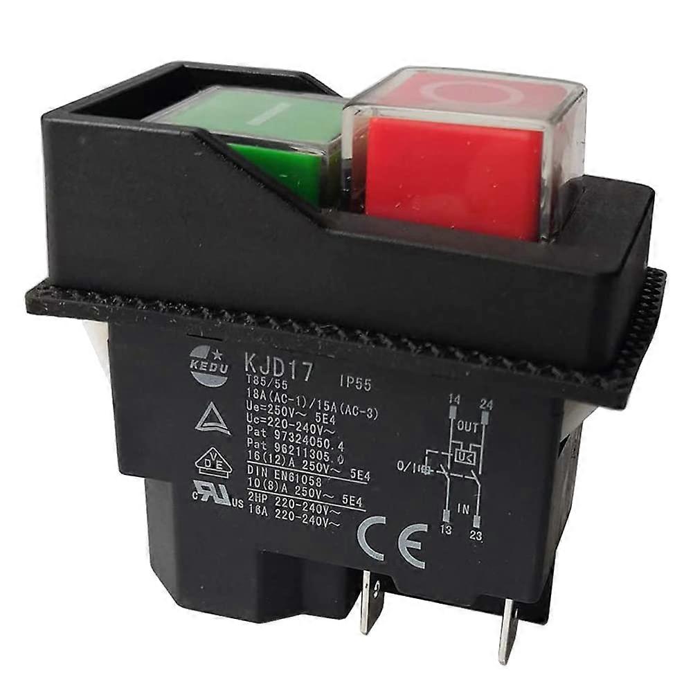 Electromagnetic Switch KJD17, 220V Pressure Switch for Garden Equipment, 4 Terminals, Compatible with Various Models