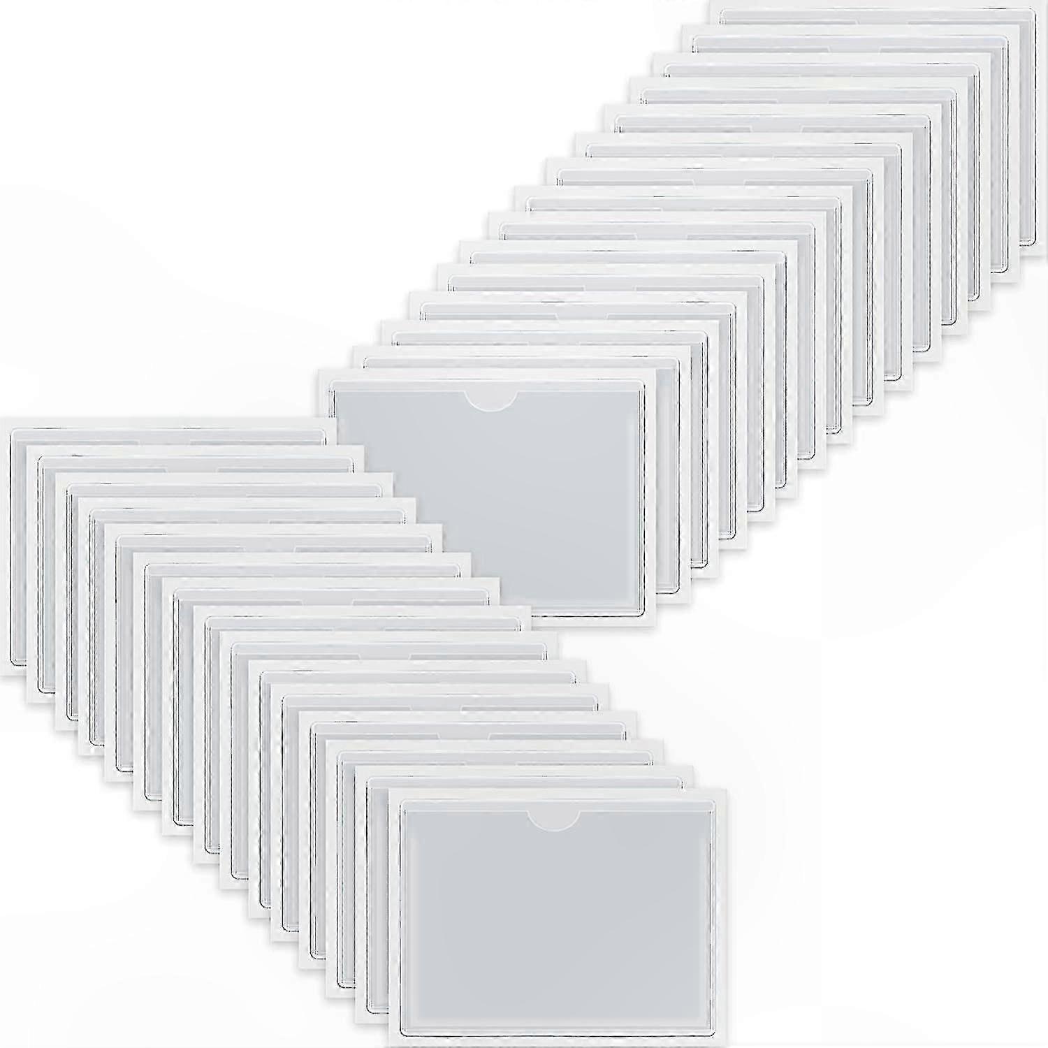 30-Pack Adhesive Card Pockets with Top Opening for Organizing and Storing Business Cards