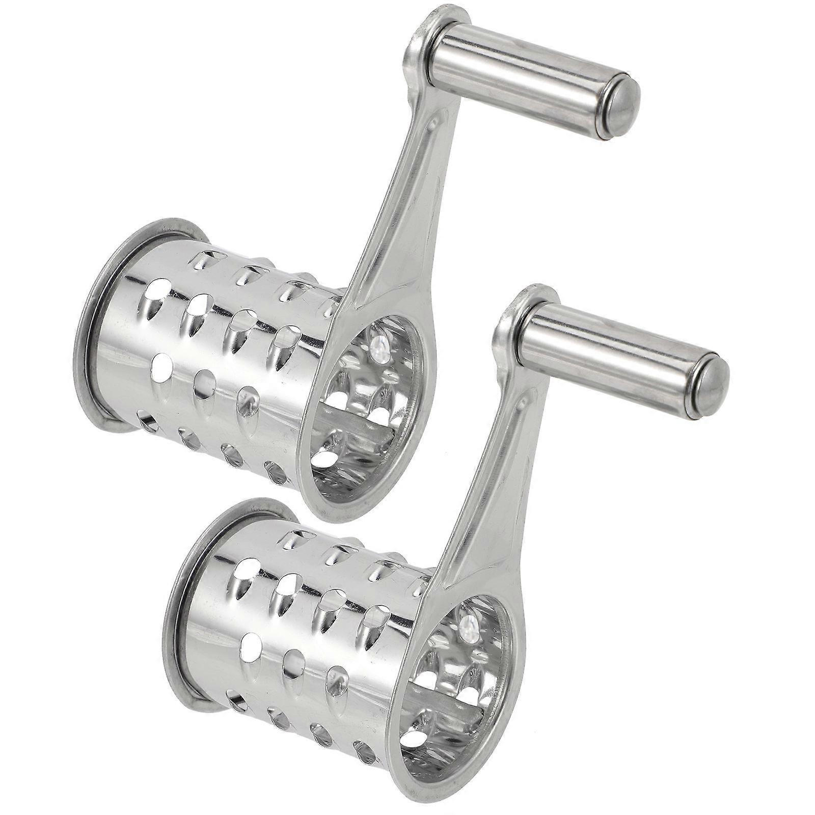 Mini Stainless Steel Shredder 2Pcs Round Kitchen Equipment For Home Users Grating Functionality Design