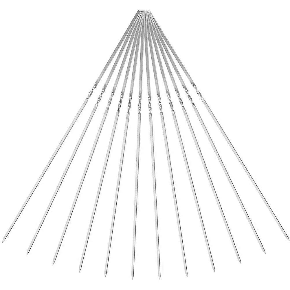 Grillspyd i rustfritt stål for grilling med sklisikkert håndtak Ideell for utendørs fester og camping 20 stk