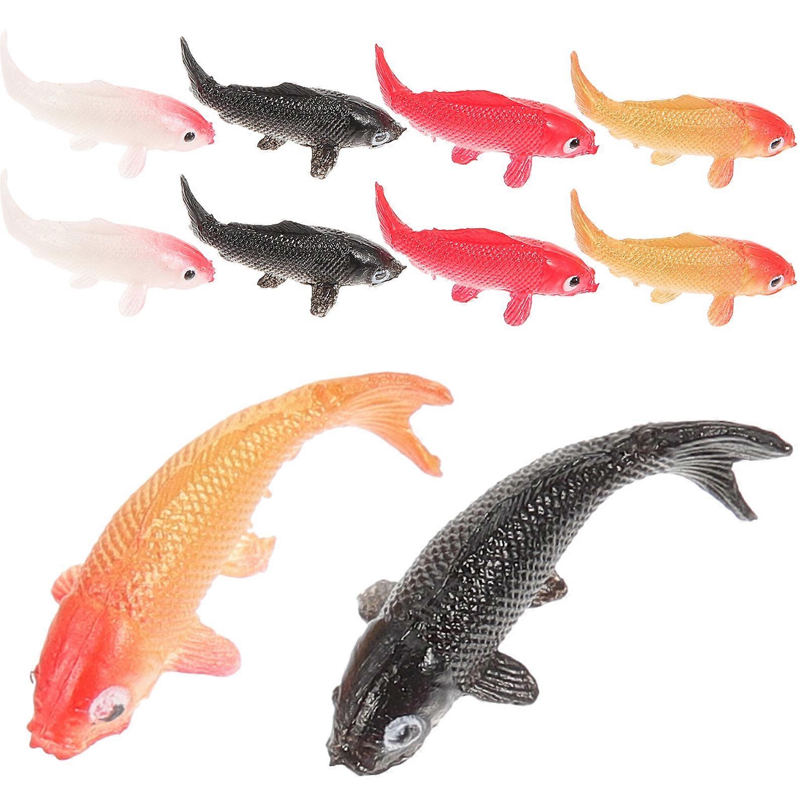 10pcs Realistic Fish Models for DIY Crafts, Dollhouse Decor & Educational Sea Animal Collection