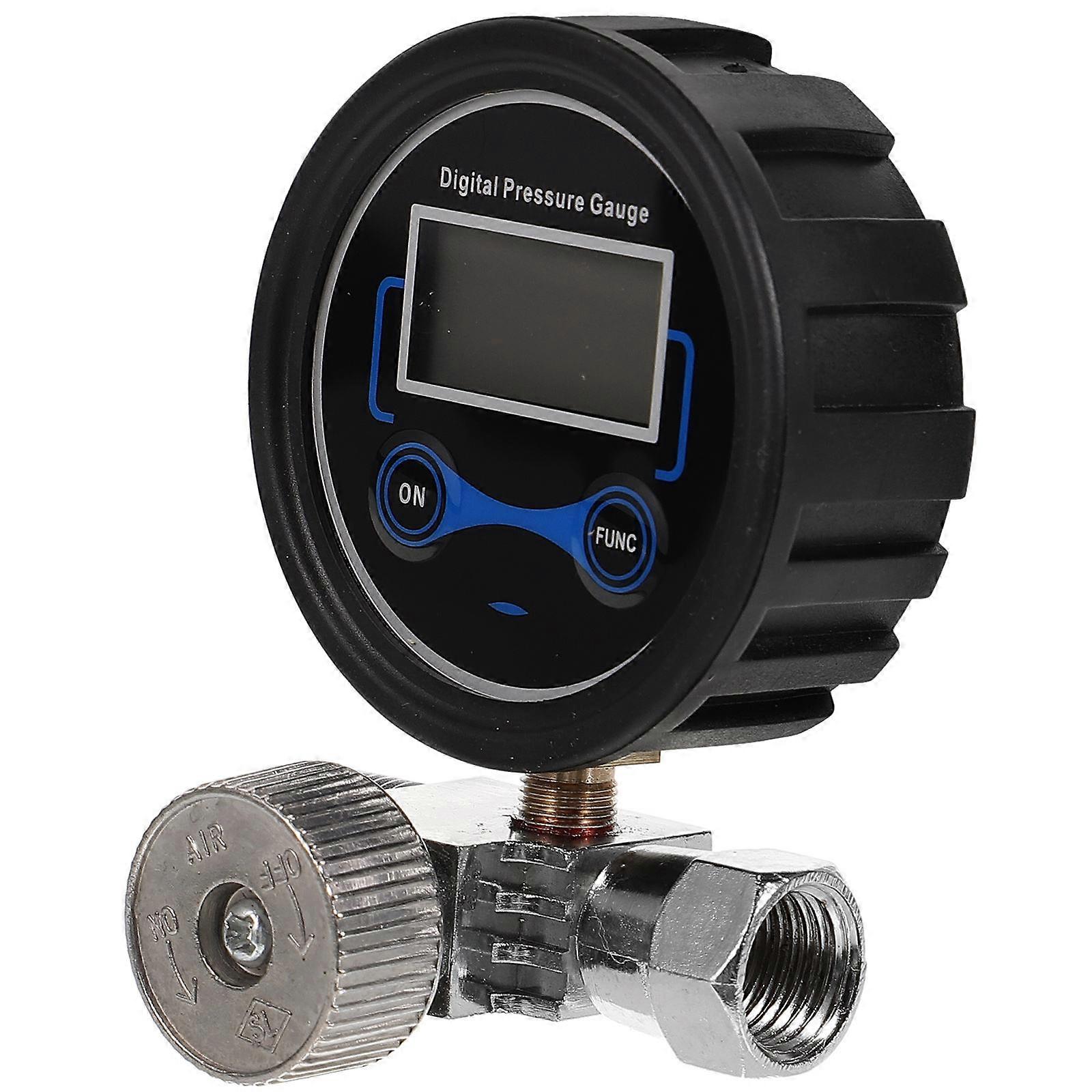 Digital Pressure Gauge for Air Conditioner Precise Control Compact Durable Design Black 1/4 Inch Inlet