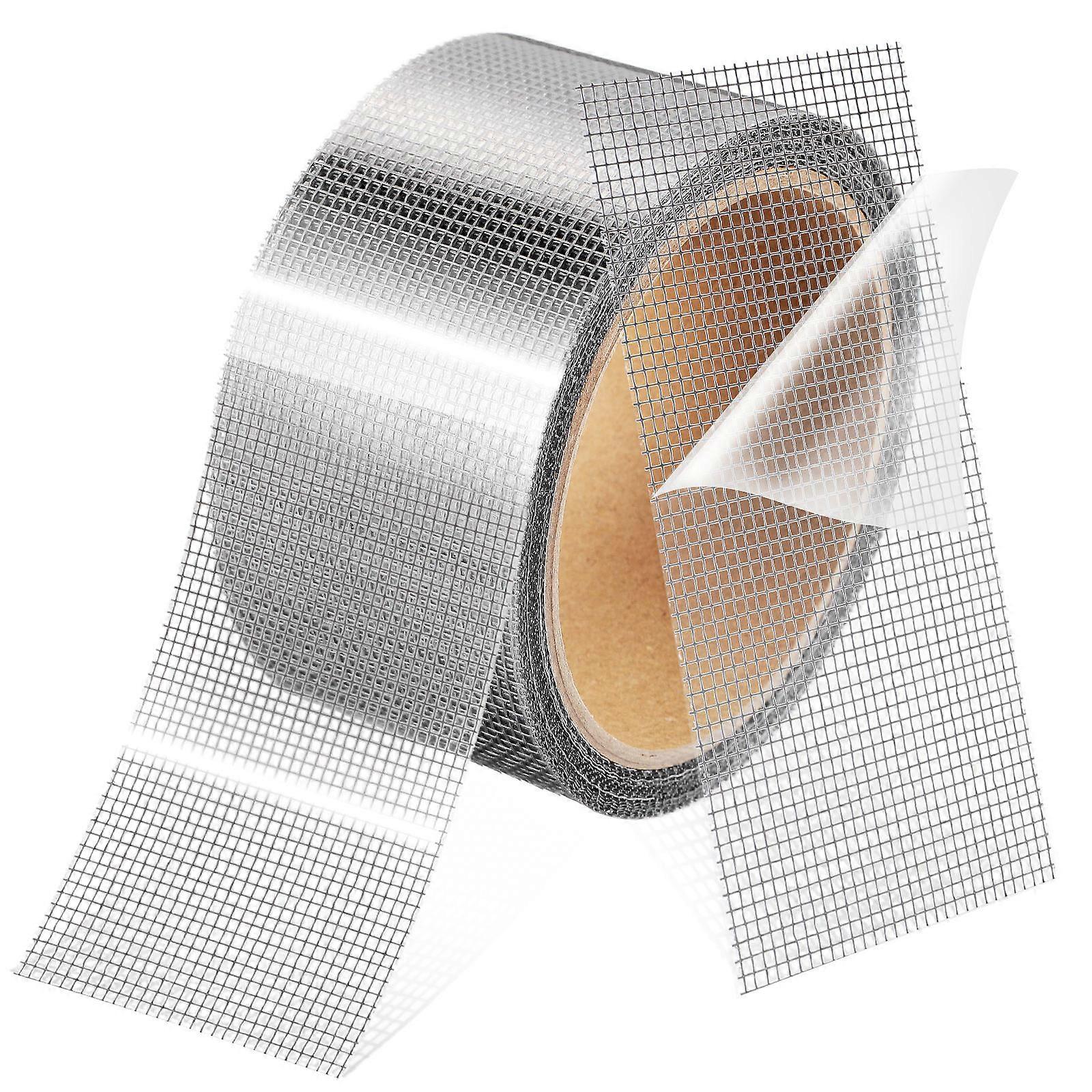 Window Screen Repair Tape Kit Weather Resistant Self Adhesive Mesh Patch for Indoor and Outdoor Use, Pet Friendly Material, Easy Application