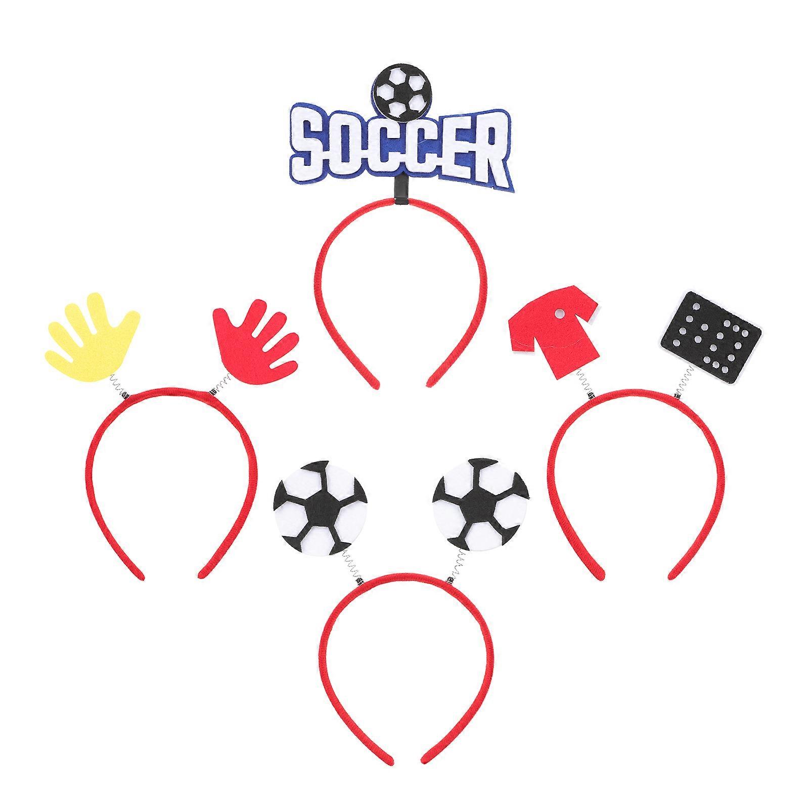 תסרוקת שיק סרטי כדורגל 4 יחידות אביזרי שיער קלים אידיאליים לנשים ונערות במשחקי כדורגל