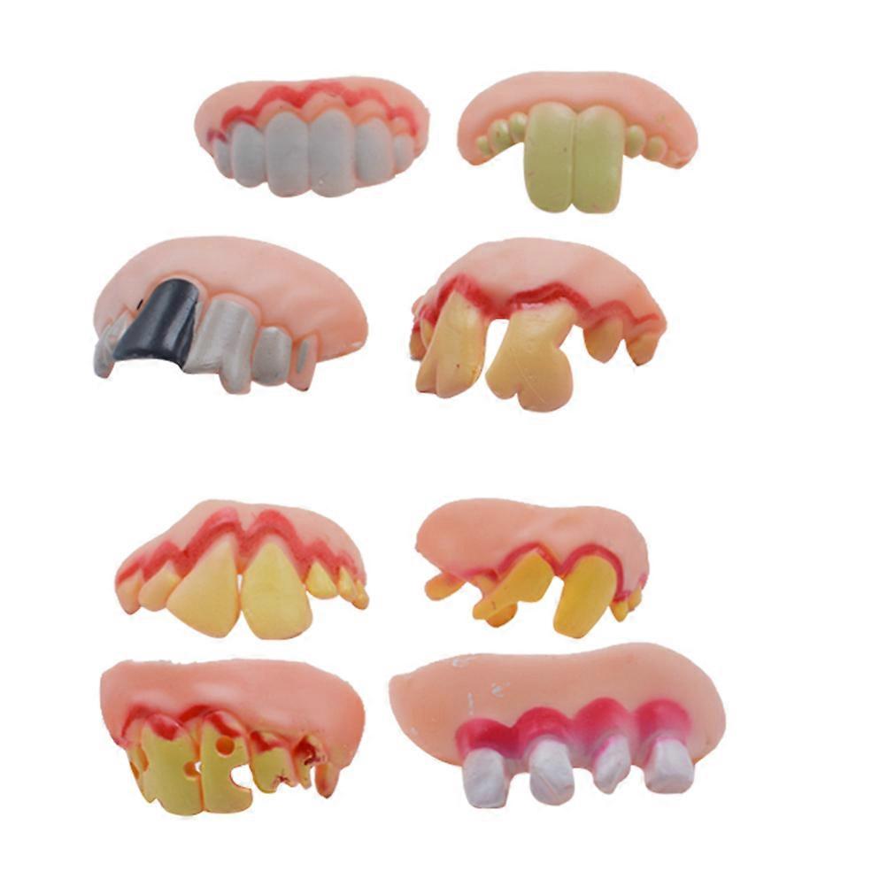 Halloween Funny Zombie Teeth 1 Set Tricky Toy Buckteeth Party Props Supplies