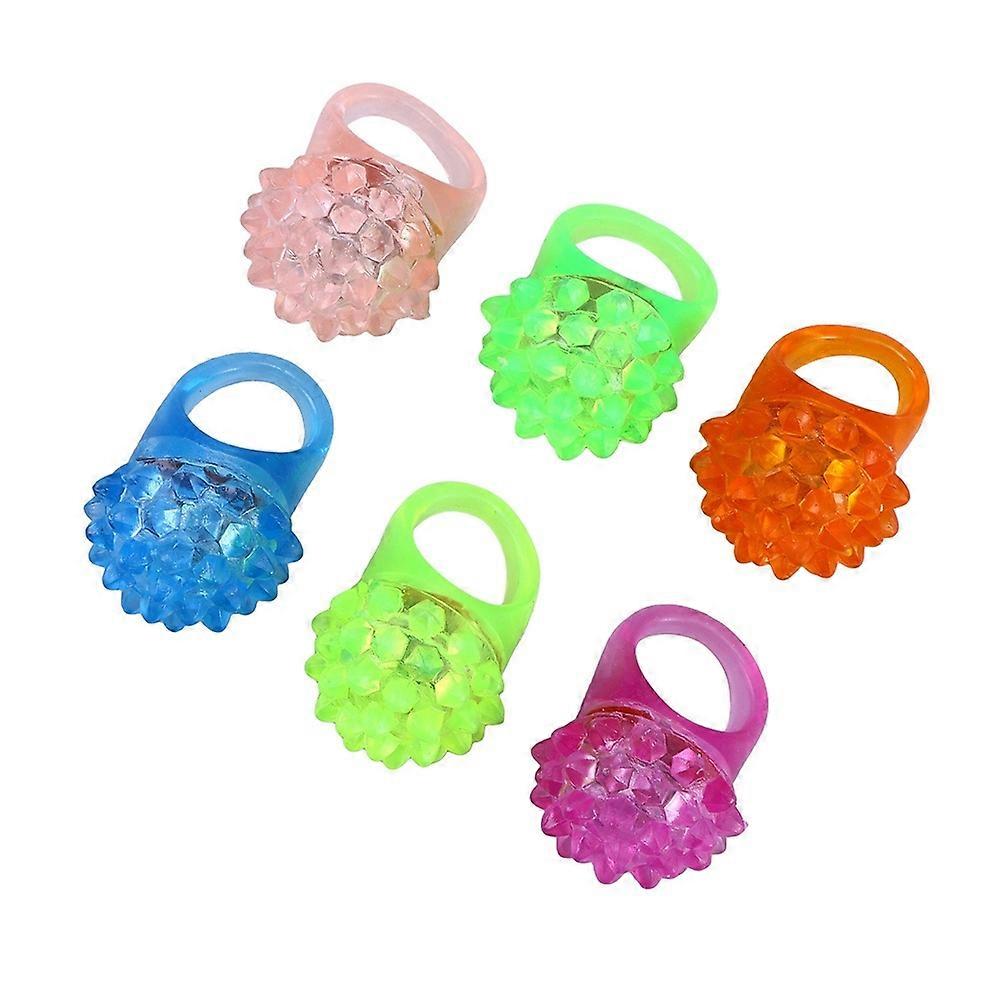 Colorful Led Light-Up Rings 100Pack Designed For Halloween Party And Event Celebrations In Assorted Color
