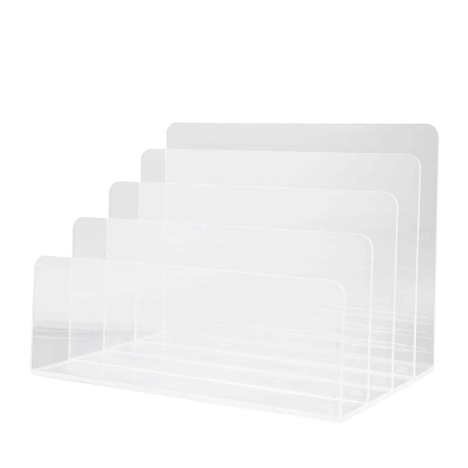 Transparent Acrylic File Rack for Home Use Keeps Documents Organized and Desk Neat 7.9"x4.3"x10.2"
