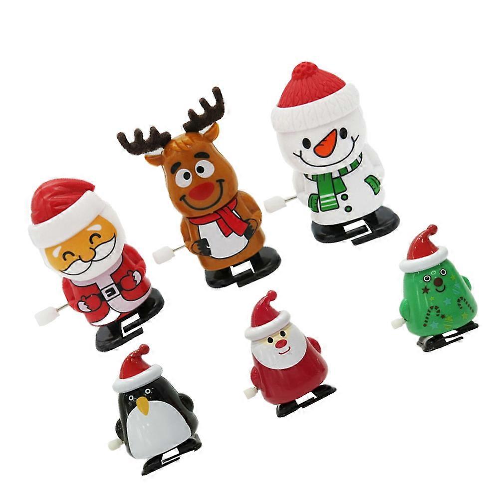 Christmas Clockwork Toy 6Pcs Wind Up Toy Set For Children With In Environment-Friendly Material