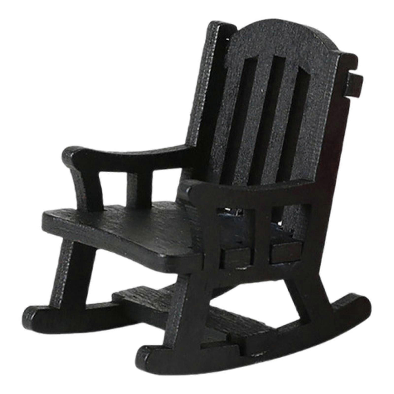 1/12 Rocking Chair Model Mini High Back Chair Model Realistic Simulated