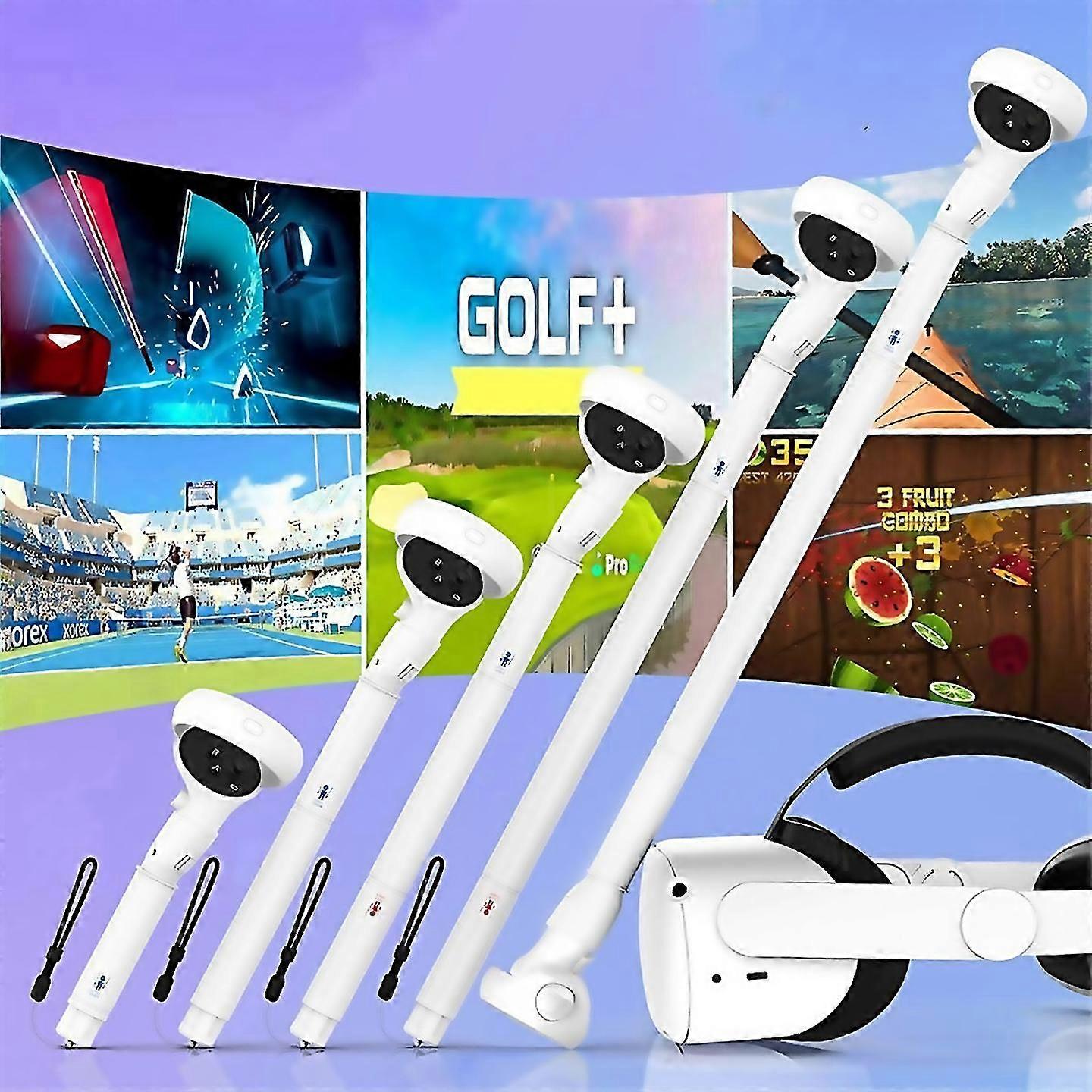 For Vr Controller Adapter For Meta Quest 2 Handle Grips White