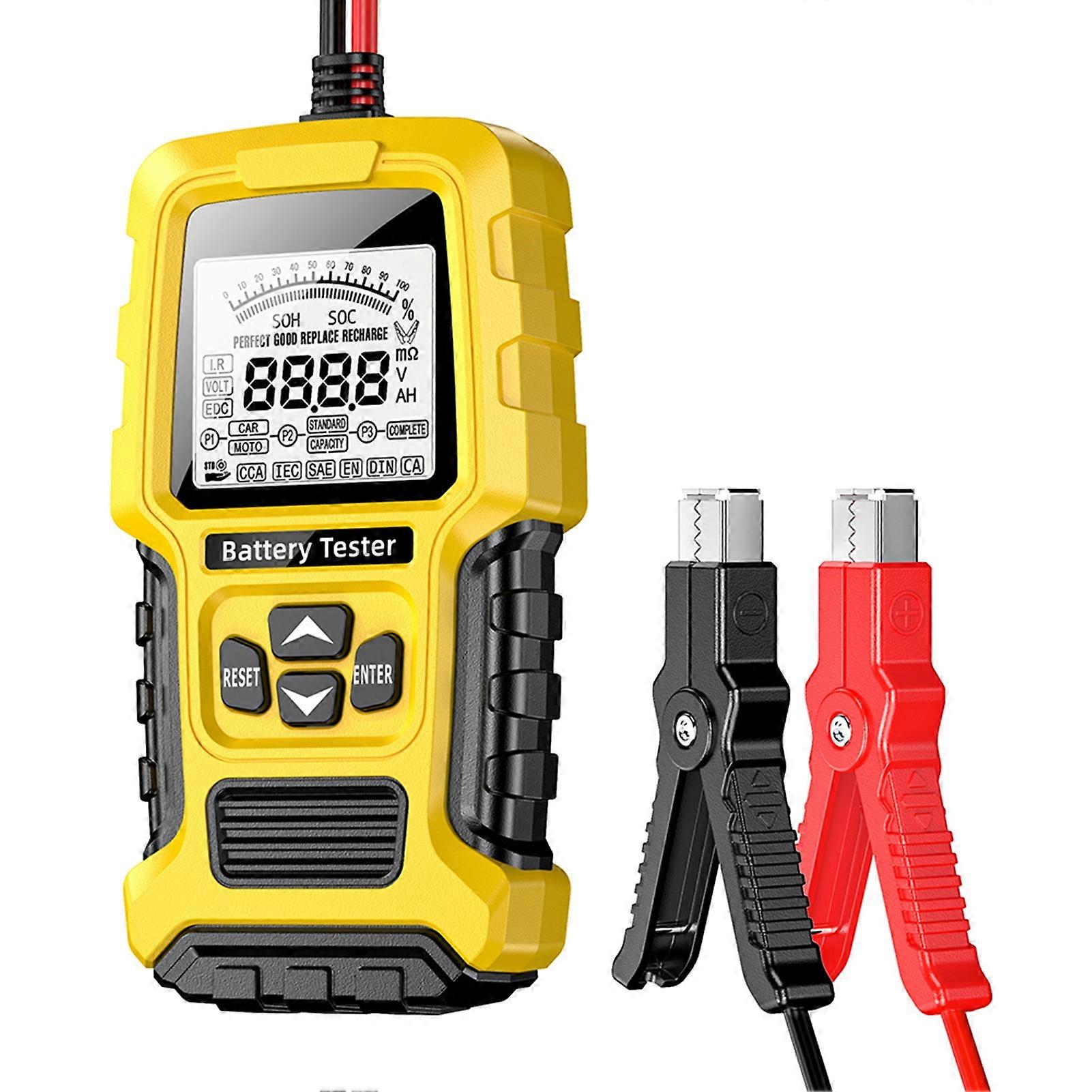 Portable 12V 24V Battery Tester with 2.7in LCD Display for Car Truck Motorcycle Internal Resistance Check