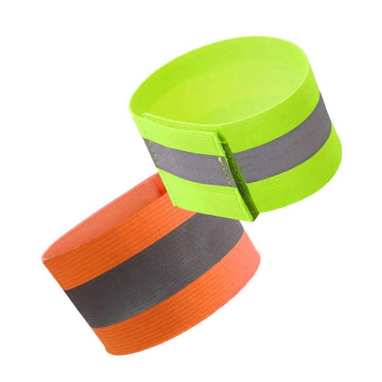4Pack Reflective Wristbands for Running, Walking, and Biking – Visibility Safety Bands