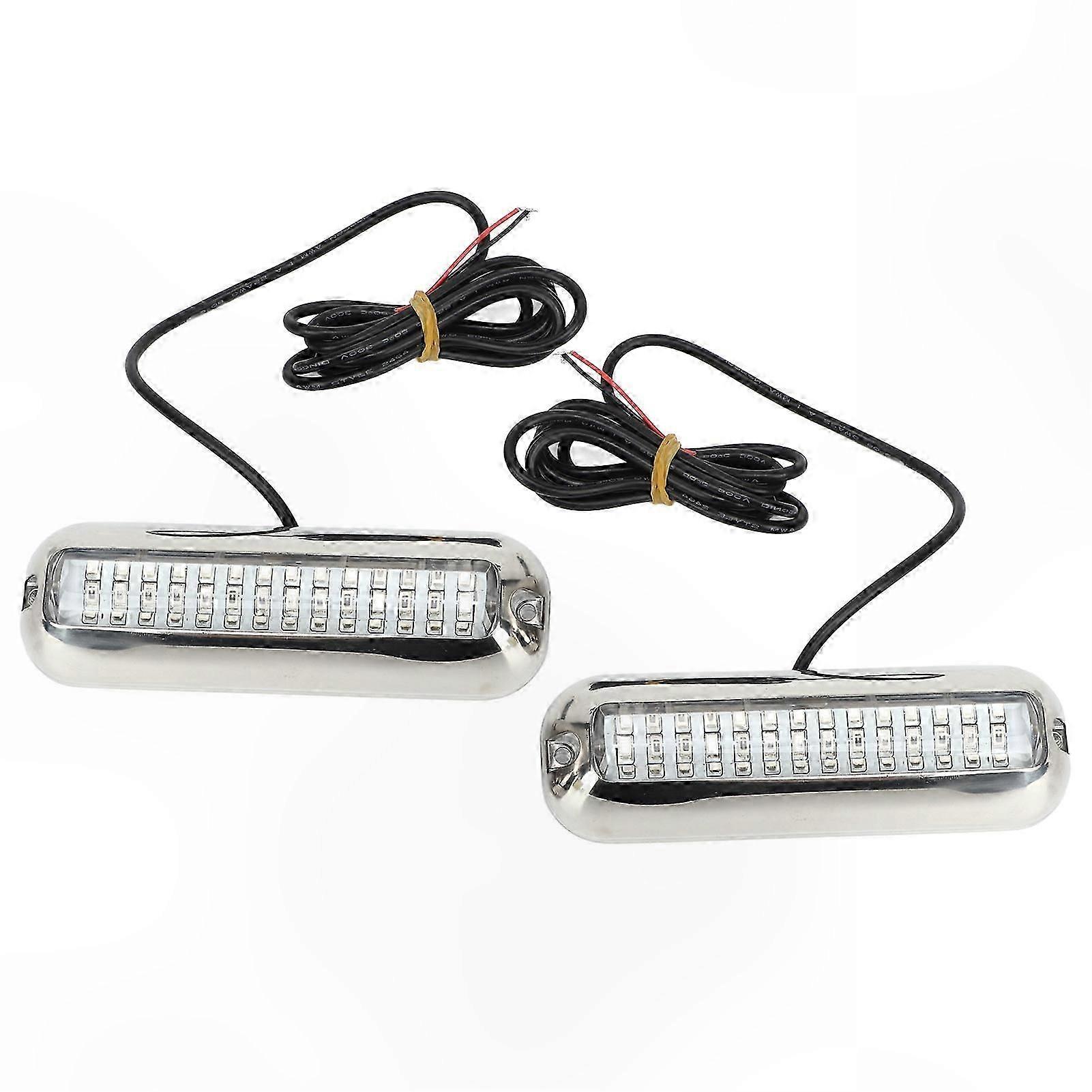 2er-Pack Marine-Heckleuchten mit 42 LEDs, IP68 wasserdicht, 1500 Lumen, blaue Beleuchtung für Boote, 10-36V