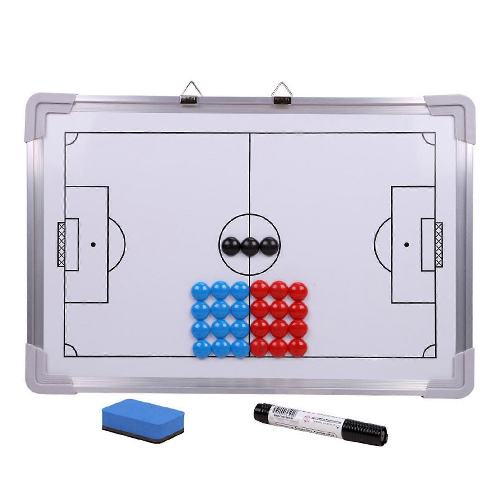 Aluminum Alloy Football Coaching Board with 27 Buttons Erasable Soccer Whiteboard