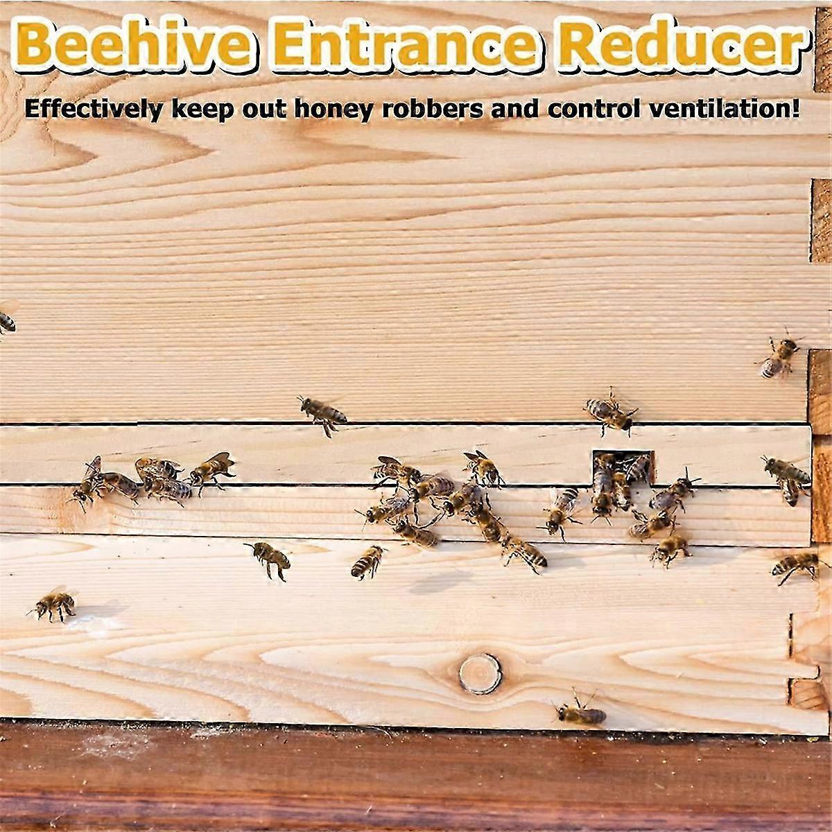 Wooden Hive Entrance Reducer - 6 Pack with 2 Sizes - Beehive Supplies for 10 Frames