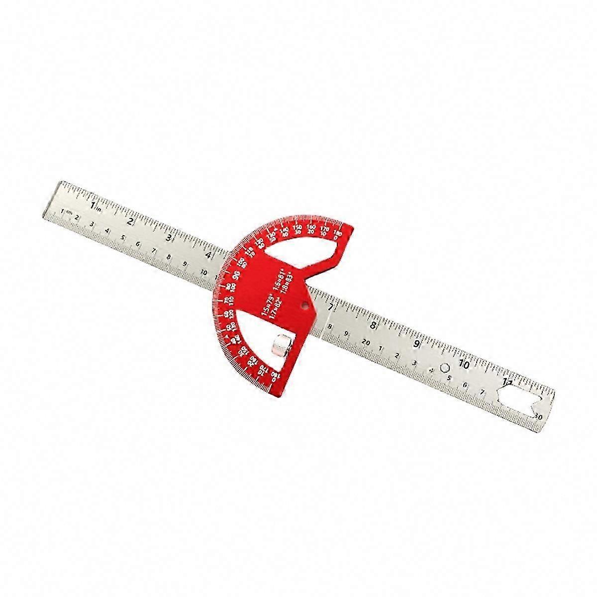 45/90 Degree Multi-Functional Angle Ruler - Aluminum Alloy Adjustable Angle Finder 12 Inch for Precise Measuring