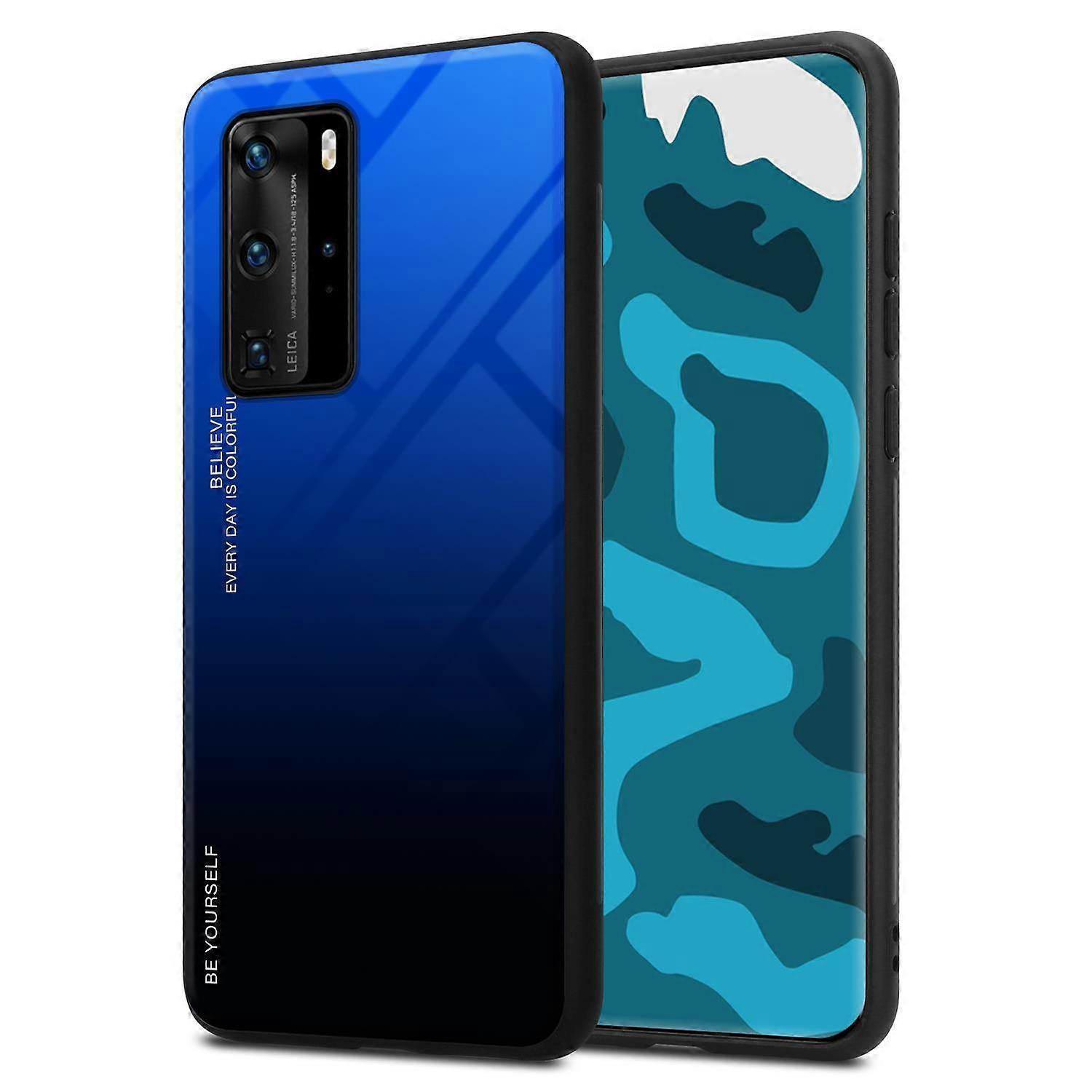 Huawei P40 PRO / P40 PRO+ TPU Case - Back Cover with Protective Glass - Two-Tone