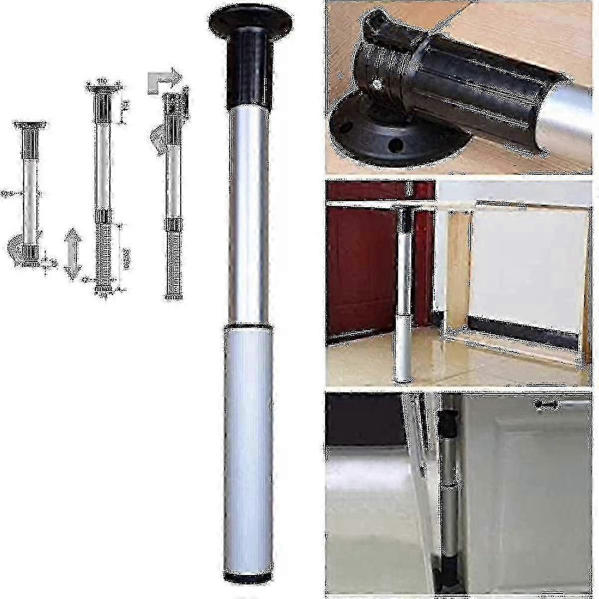 Adjustable Aluminum Alloy Foldable Dining Table Legs with Lifting Bar & Telescopic Feet for Sturdy and Space-Saving Design