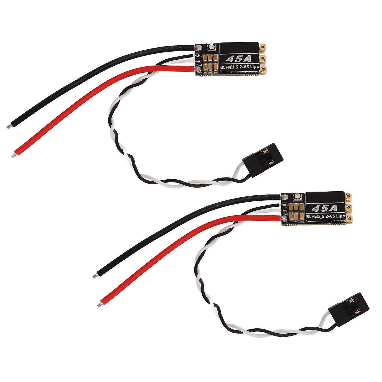45A Brushless ESC Speed Controller 29x14x4mm Black 2pcs