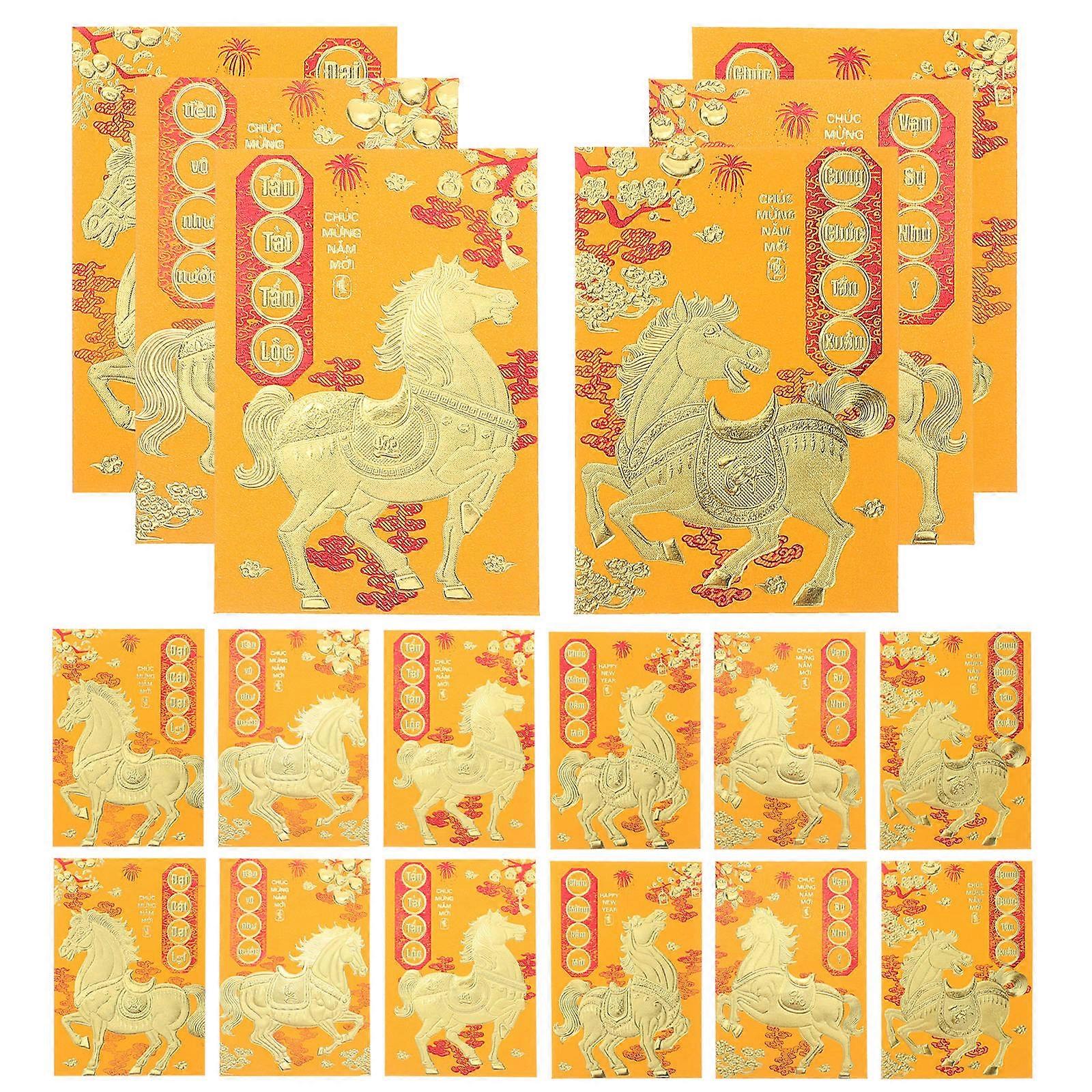 Vietnamese New Year Envelopes Paper Lucky Money Envelopes for Cash 120Pcs