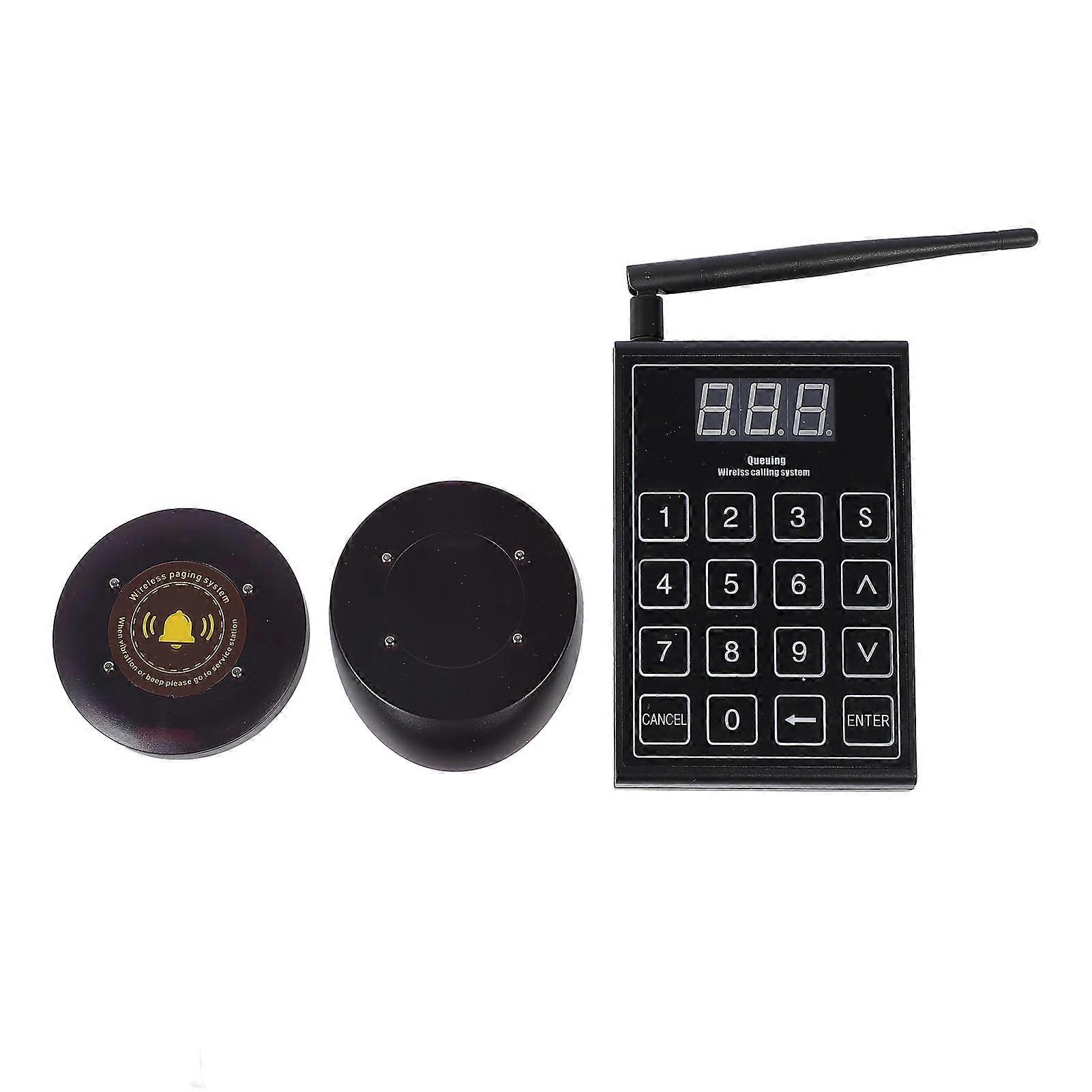 Restaurant Pager Wireless Calling System 999 Channel Keyboard Transmitter with 30 Rechargeable Vibration Buzzers