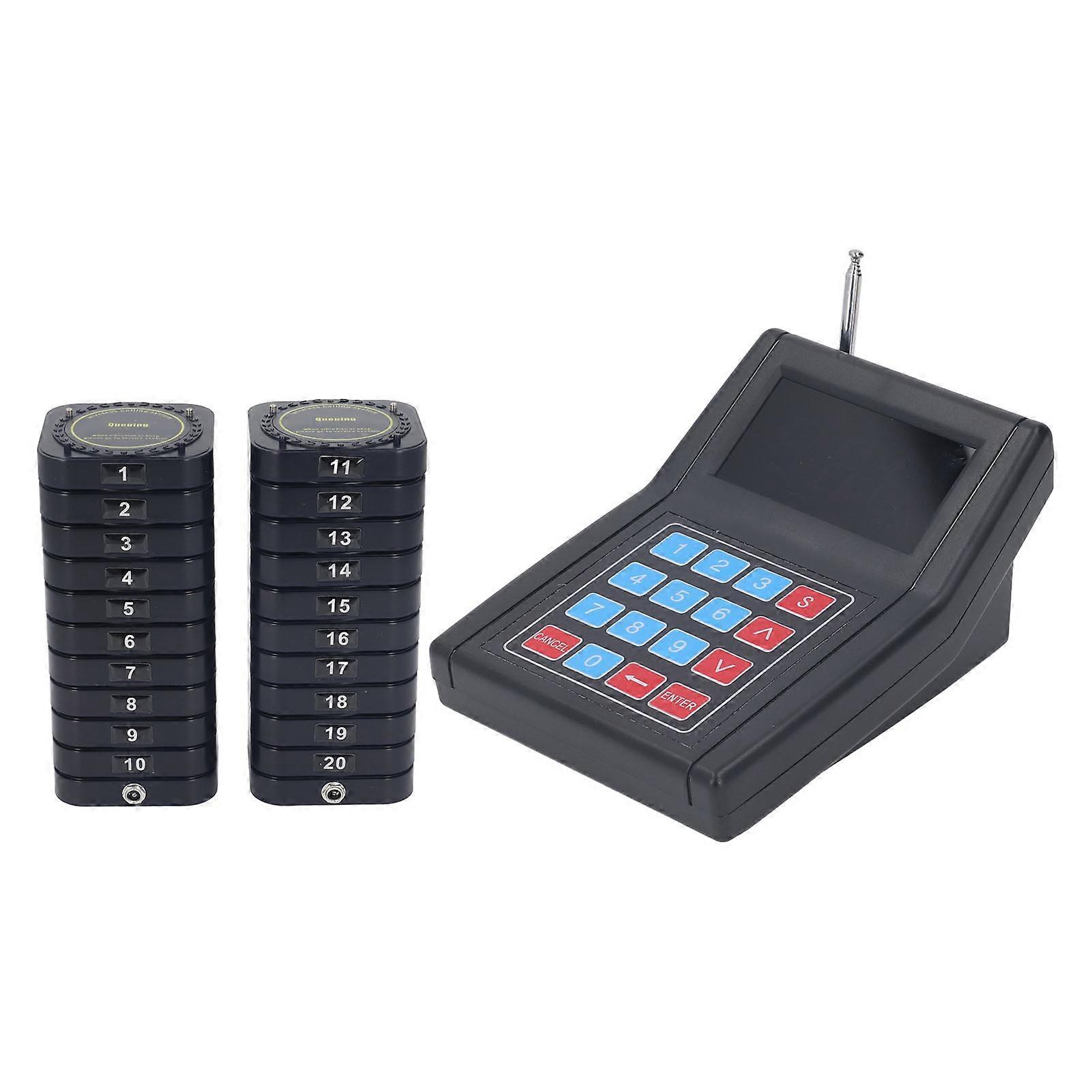 Restaurant Pager System 1 Transmitter 20 Receivers Wireless US Plug