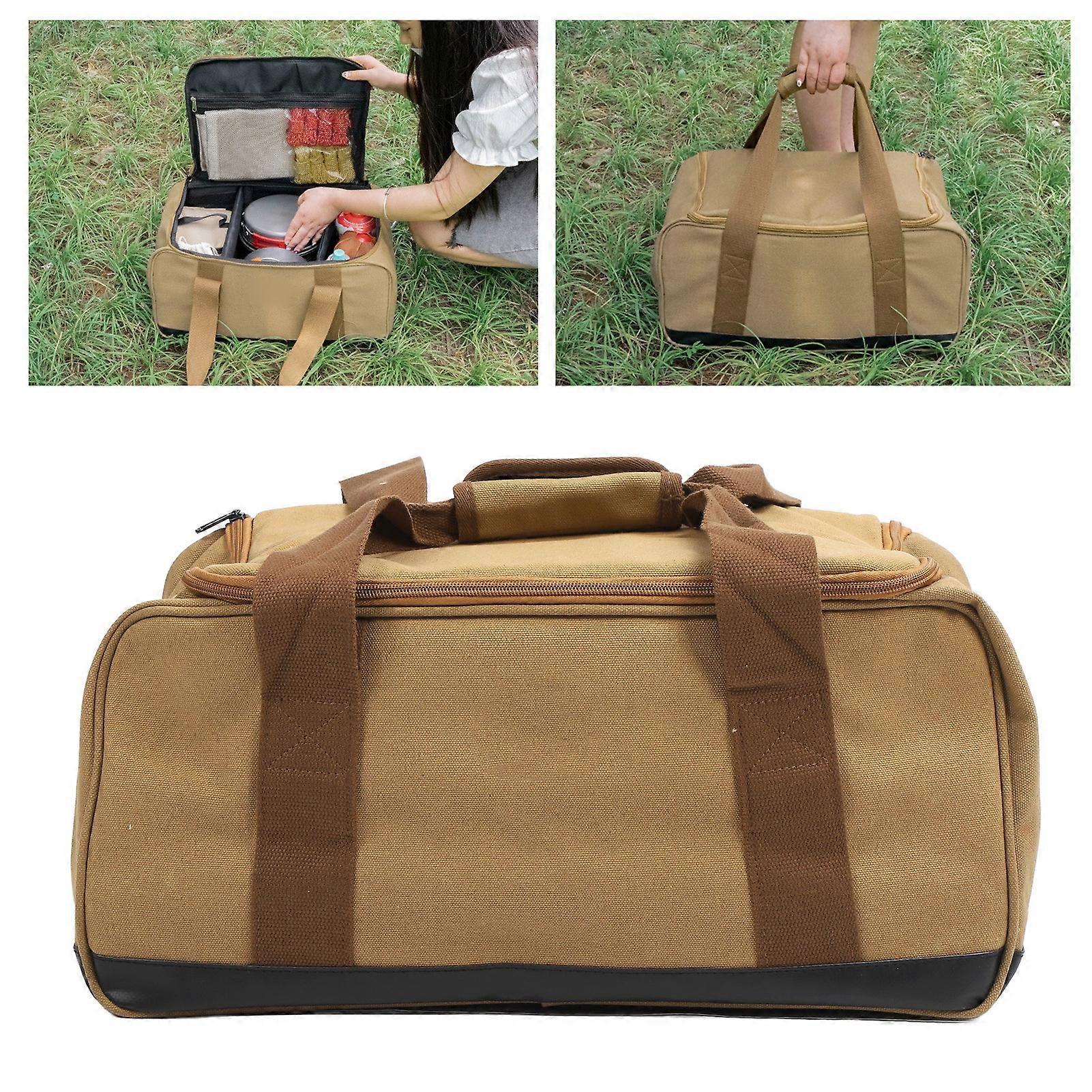 Camping Storage Bag 48x28x22cm Large Capacity Canvas Tool Organizer