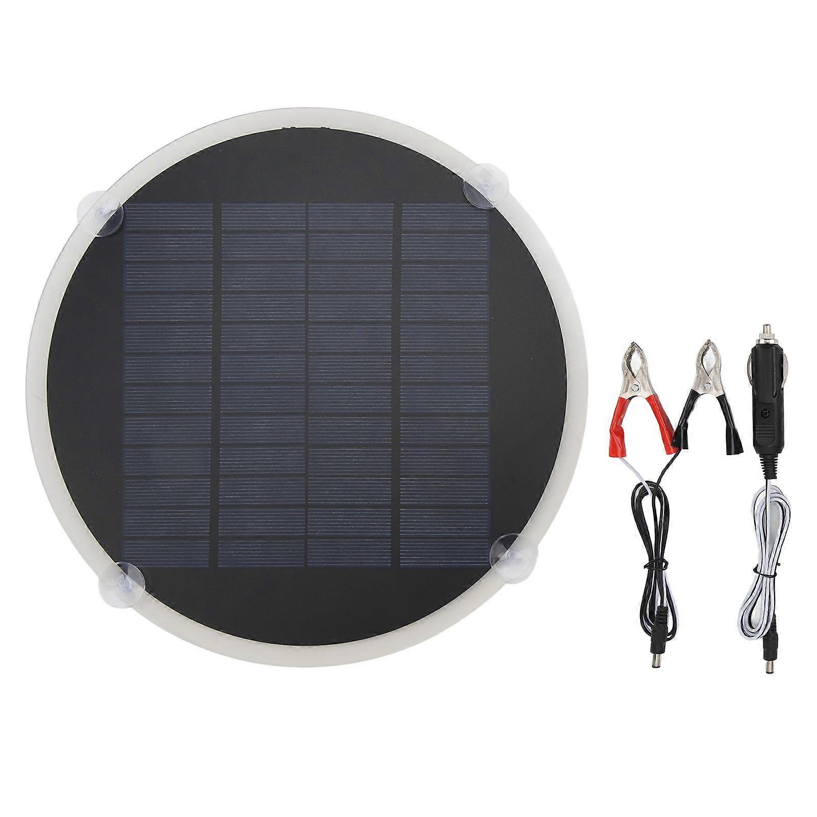 Round Solar Cell Panel Mini Monocrystalline Epoxy Board High Conversion Rate 20W 12V for Charging Car Battery Ignition