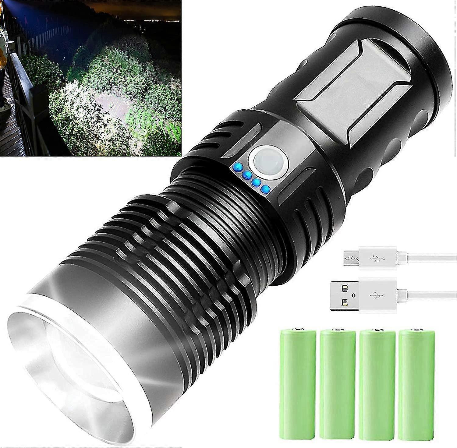 Rechargeable Led Flashlight, Handheld Flashlight For Camping, Hikin...