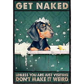 Puslespill Bli naken med mindre du bare er på besøk, ikke gjør det rart Dachshund elsker elsker hund trepuslespill utvikling leker spill leker gave