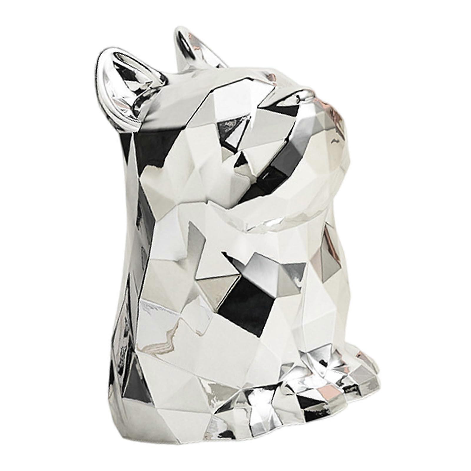 Versatile Tissue Box Case DogShaped Silver Tissue Dispenser Desktop Stand Holder For Standard Boxes