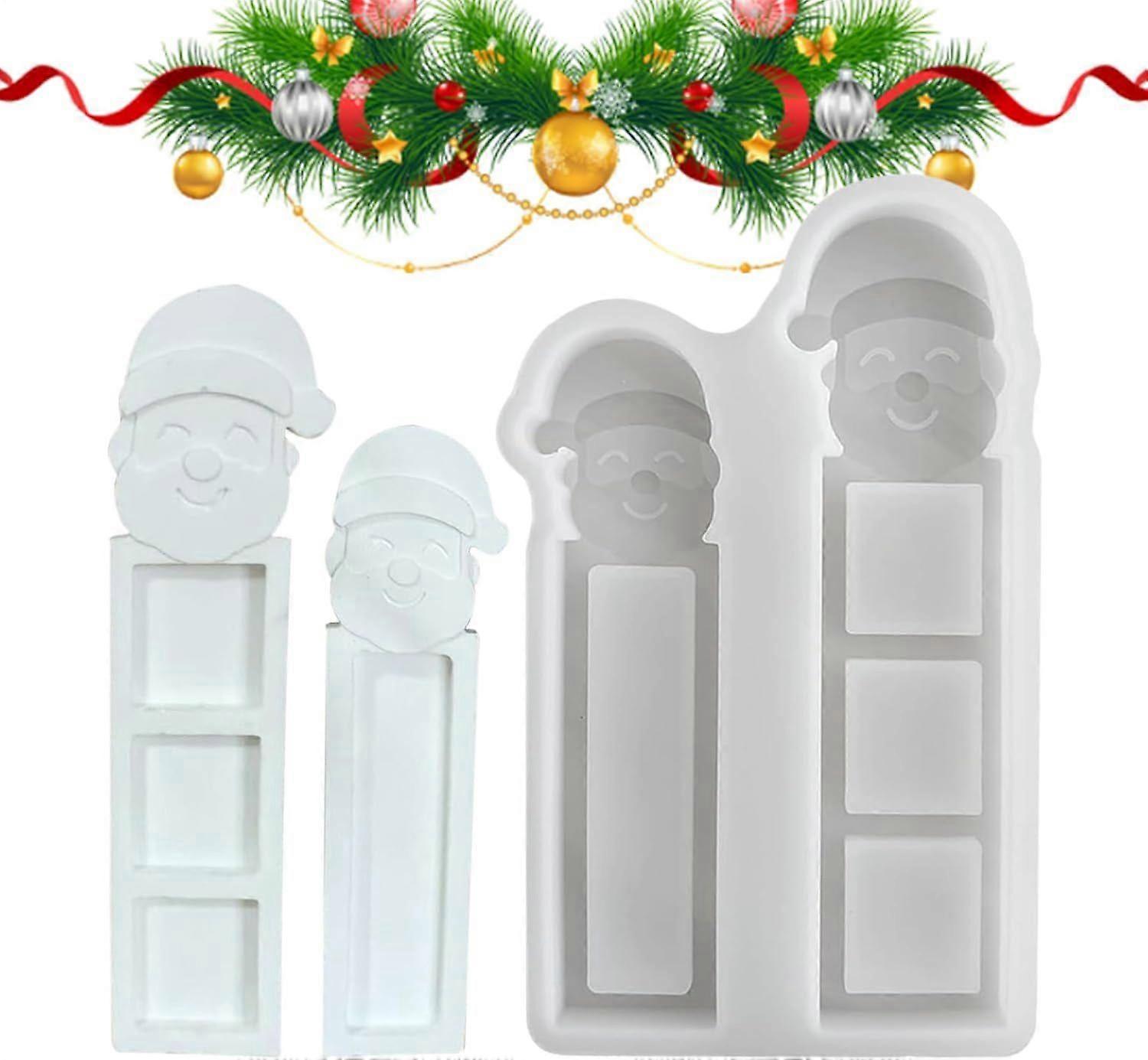 Christmas Molds Santa Design - Holiday Silicone Molds,Cute Box Mould for Soap Ice Cookie Filling Decorating Candy Holiday Crafts Making