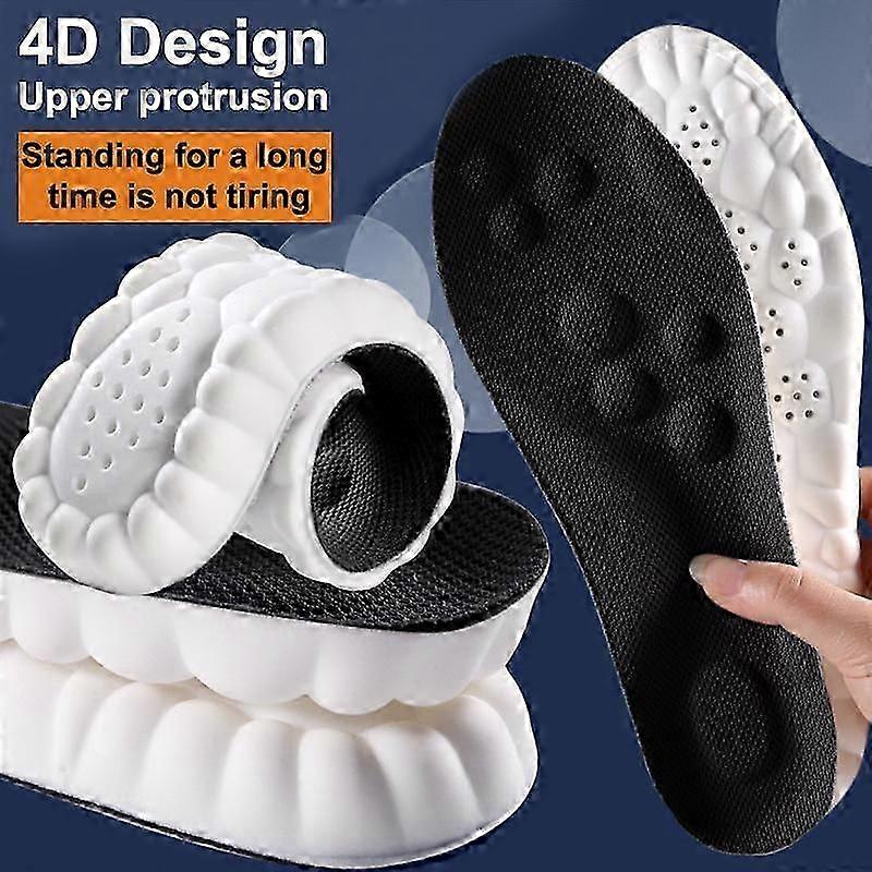 1 Pairs High Elasticity Sport Insoles Soft Shoe Pads Arch Orthotic Insoles Breathable Absorption Cushion