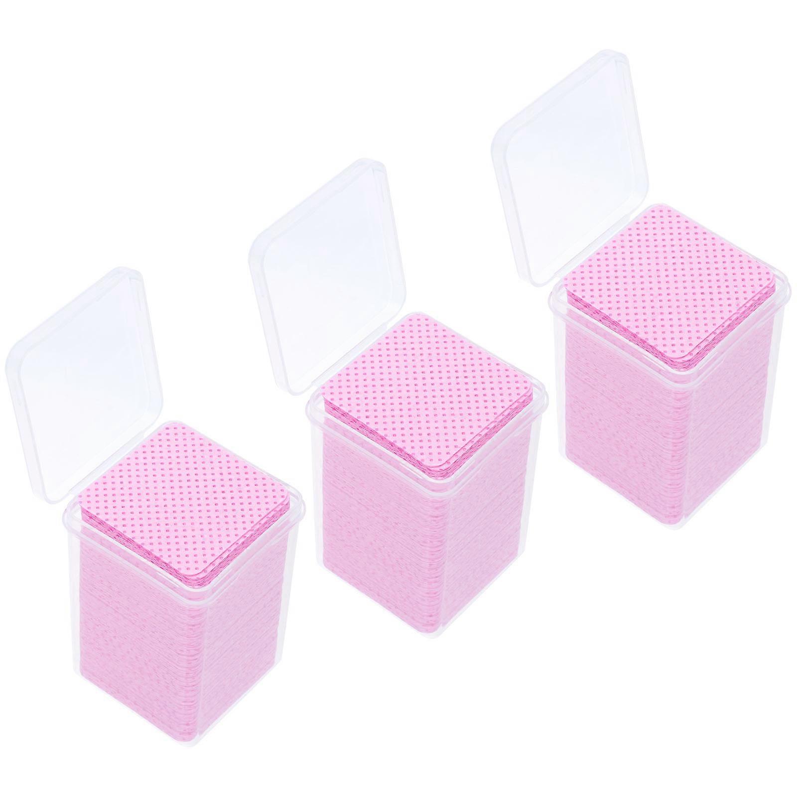 Clear Cleaning Cotton Pads for Glue Bottle Wiping with 600Pcs Practical Removal Tool