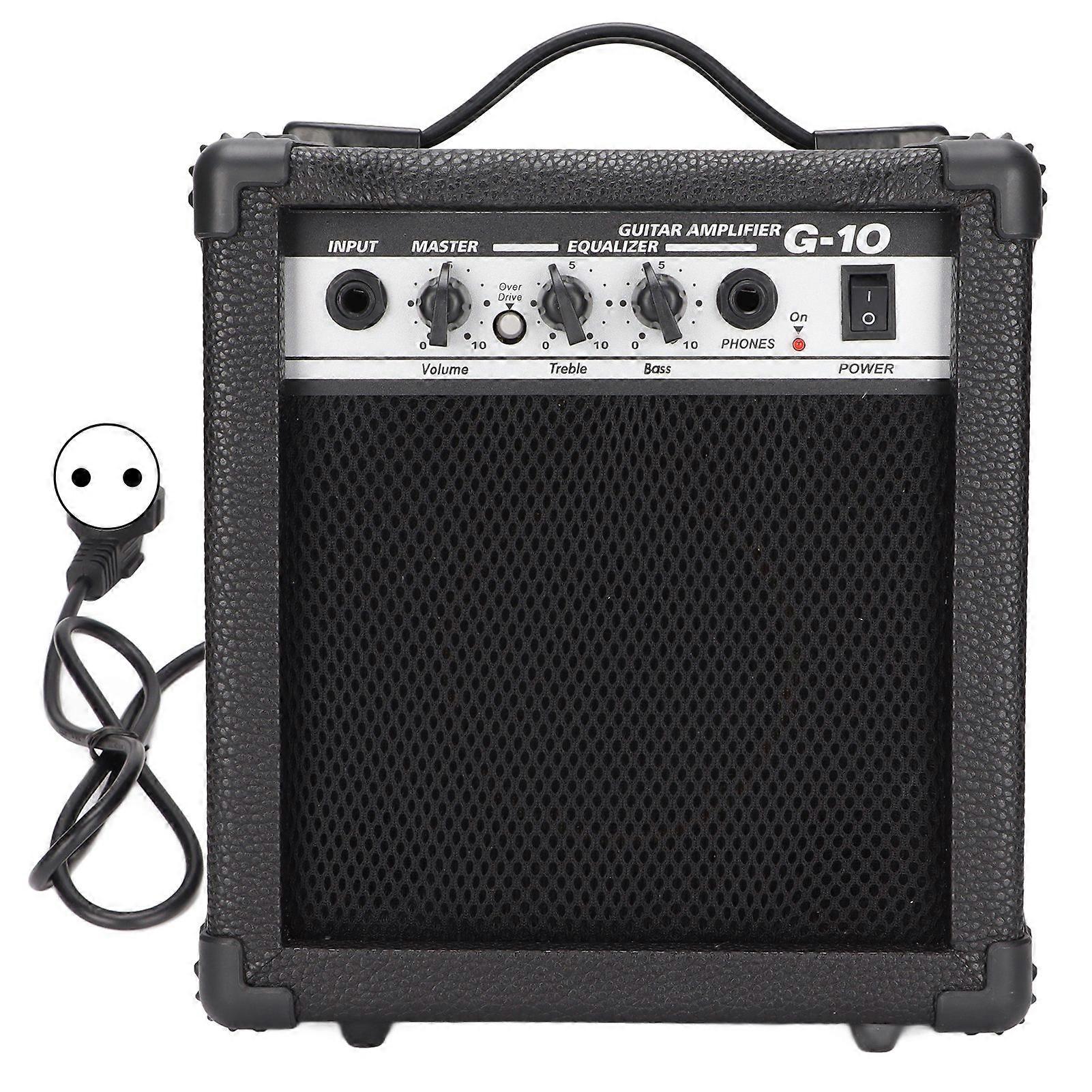 Portable Electric Guitar Amplifier with Dual Channel, Aux Input, 5" Speaker, EU Plug 220V