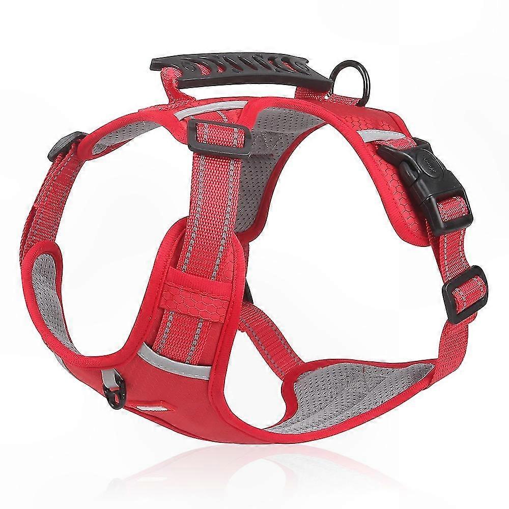 Reflective Dog Harness with Control Handle and Breathable Design - Yellow Puppy Safety Vest for Walking and Training