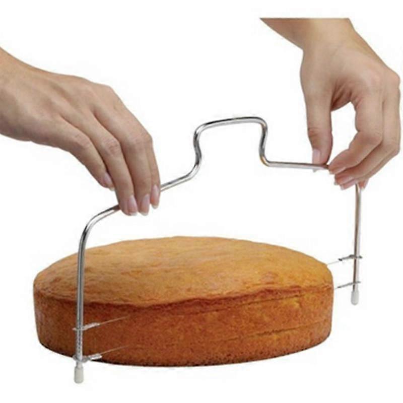 Adjustable Double Slice Bread Cutter Durable Leveler Stainless Steel Cake Baking Accessories J19