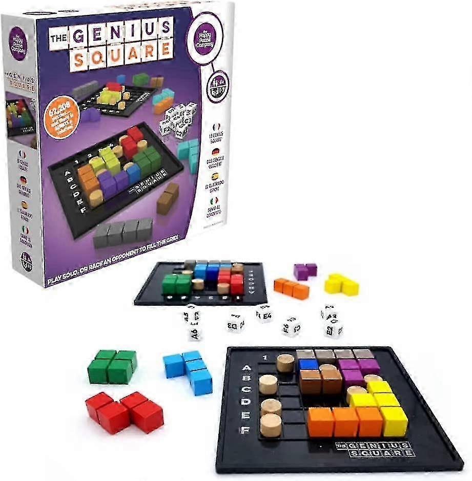 Genius Square Game: The Year's Award Winner Puzzle Challenge! Over 60,000 Solutions Stem Game. Roll the Dice & Race to Fill the Grid with St