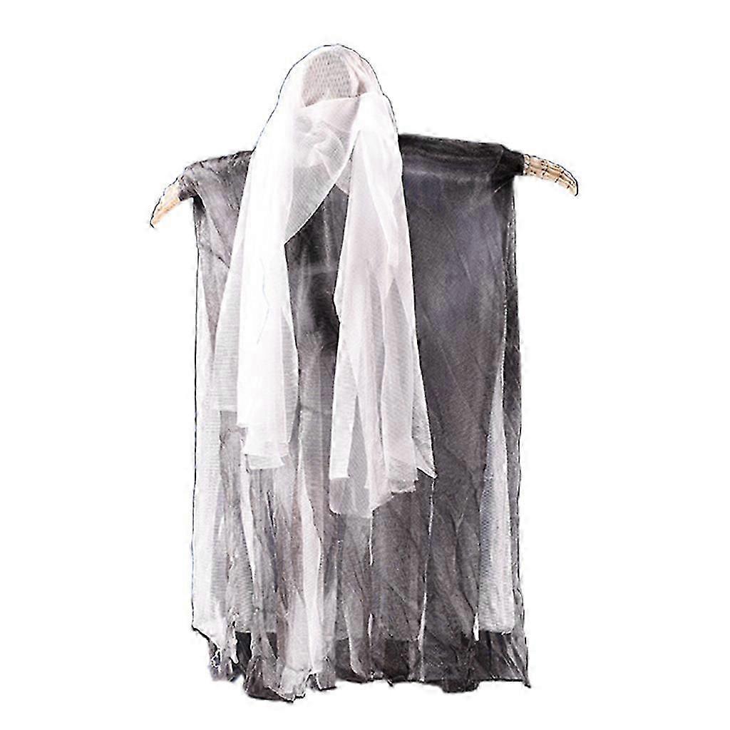 Halloween Decor Mask Hanging Ghost Voice Control Light Emitting Horror Ghost